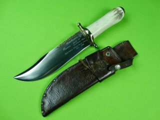 1962 Vintage Custom Hand Made Rudy R.  H.  Ruana Bowie 37 C Fighting Knife Stag