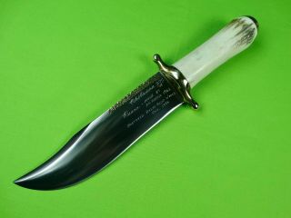 1962 Vintage Custom Hand Made Rudy R.  H.  RUANA Bowie 37 C Fighting knife stag 2