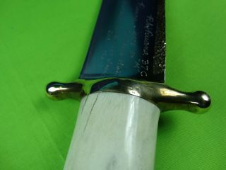1962 Vintage Custom Hand Made Rudy R.  H.  RUANA Bowie 37 C Fighting knife stag 8