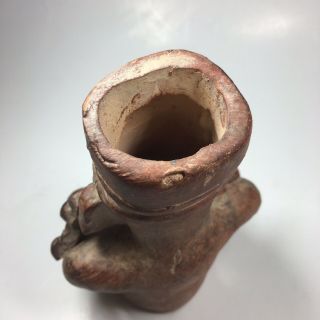 Antique Peruvian Incan Aztec Mayan Deity Effigy Vessel Pottery Pre - Columbian 4