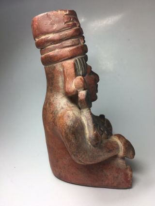 Antique Peruvian Incan Aztec Mayan Deity Effigy Vessel Pottery Pre - Columbian 5