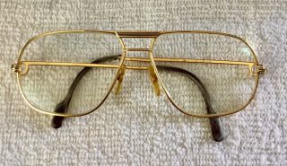 Authentic Vintage 1988 Cartier Gold Tone Full Rim Eyeglass Frames