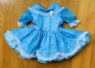 Vintage Blue Sweet N Sassy Sheer Lace Ruffles Party Pageant Dress Full Circle 4t