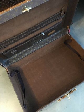 Vintage Louis Vuitton Large Monogram Suitcase Luggage Leather 26x17x8 6