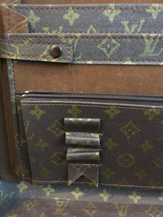 Vintage Louis Vuitton Large Monogram Suitcase Luggage Leather 26x17x8 9