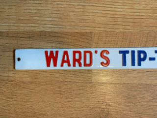 Vintage WARD ' s TIP - TOP BREAD DOOR PUSH Rare Old Advertising Sign Porcelain 2