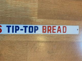 Vintage WARD ' s TIP - TOP BREAD DOOR PUSH Rare Old Advertising Sign Porcelain 3