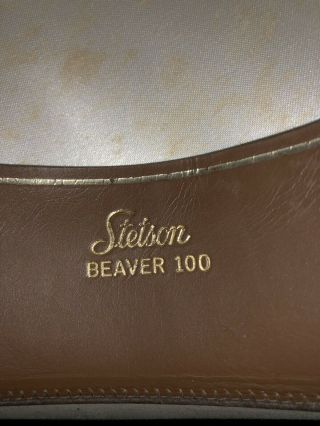 Rare Vintage Stetson Beaver100 cowboy hat Size 7 5/8 W/ Orig Box 2