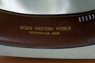 Rare Vintage Stetson Beaver100 cowboy hat Size 7 5/8 W/ Orig Box 9