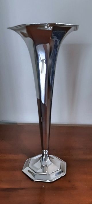 Antique Tiffany And Co Sterling Silver Trumpet Vase 9 " Tall