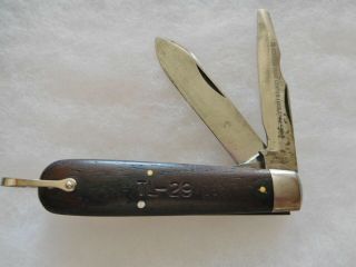 Wwii Us Army Schrade Tl - 29 Usa Walden Electrician Pocket Knife