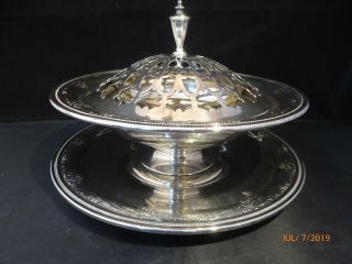 Unique Wallace Sterling Silver Dish,  Tray,  Lid - Serving,  Candy Dish