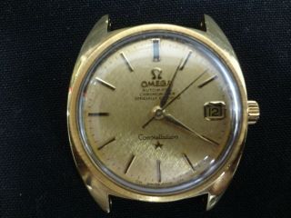 Vintage Omega Constellation Chronometer 18k Solid Gold Watch