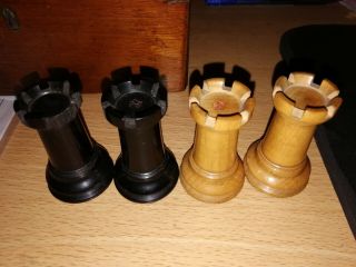 ANTIQUE JAQUES STAUNTON CHESS SET C 1865 TO 70 Steinitz knights weighted felted. 12
