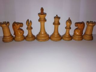 Antique Jaques Staunton Chess Set C 1865 To 70 Steinitz Knights Weighted Felted.