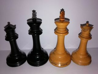 ANTIQUE JAQUES STAUNTON CHESS SET C 1865 TO 70 Steinitz knights weighted felted. 6