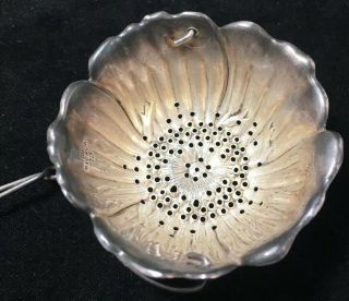 Gorham Sterling Silver Tea Strainer Spout Insert Poppy Form 23