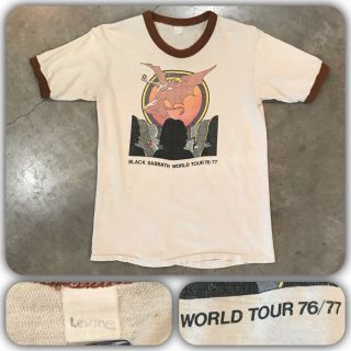 Black Sabbath 1976 World Tour 1977 T Shirt 70s Technical Ecstasy Vtg Rare
