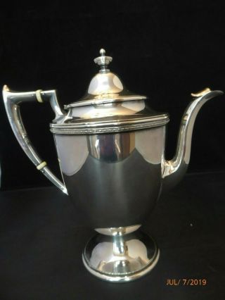 Vintage Sterling Silver 1 - 3/4 Pint Tea/coffee Pot W/silver Handle