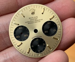 1970’s - 1980’s Vintage Rolex Daytona Yellow Gold 6263 6265 Champagne Dial