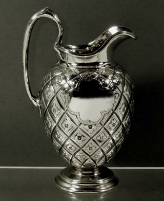 English Sterling Pitcher 1901 Abercrombie Design