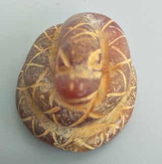 Hongshan Culture,  Collectibles,  Chinese Old Jade Agate Snake J195