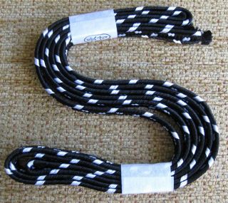 Sageo,  Black And White,  Artificial Silk,  For Long Katana,  Shigeuchi Weave,  Japan