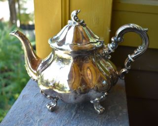 Vintage 925 Sterling Silver Lidded Coffee Tea Pot 642 Grams No Monogram