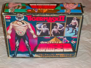 Tiger Mask Ii - Vintage Japanese Figure - Playset - Cape Belt Trophy Japan Popy