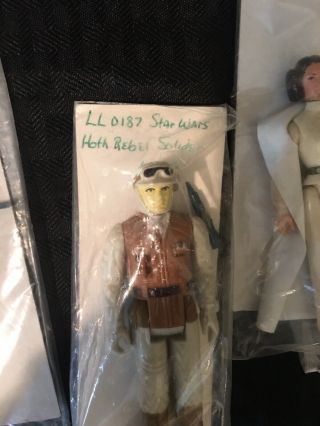 5 Vintage 1977 1980 Star Wars Hong Kong Hoth Princess Leia Organa With Weapons 4