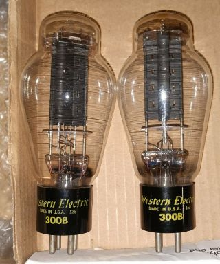 Rare Match 1950s Western Electric 300b / 300a Tubes For We 1086 / 86c -