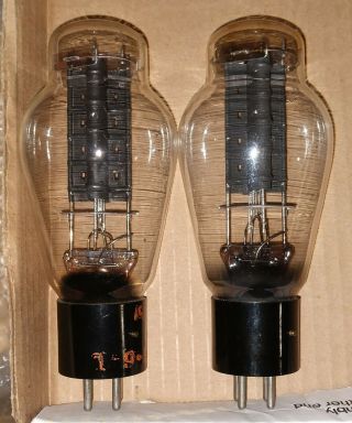 RARE MATCH 1950s WESTERN ELECTRIC 300B / 300A TUBES FOR WE 1086 / 86C - 2