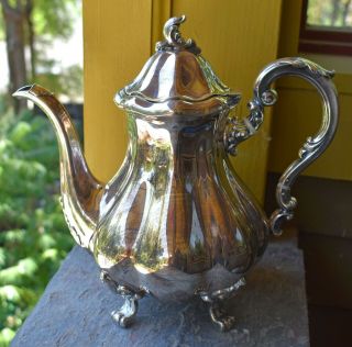 Vintage 925 Sterling Silver Lidded Coffee Tea Pot 650 Grams No Monogram