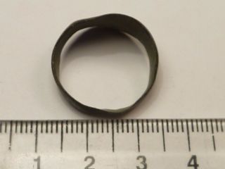 3881 Ancient Roman bronze ring with a pentagram 19 mm. 2