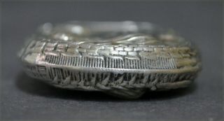 NOVELTY ANTIQUE AMERICAN STERLING SILVER MATCHBOX ALLIGATOR CROCODILE FLORIDA 3