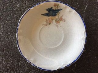 VINTAGE BLUEBIRD CHINA SET OF 6 SAUCERS 5