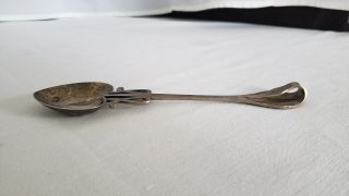 Antique Arts & Crafts sterling silver heart shaped spoon Wm Wise & Son hamered 4
