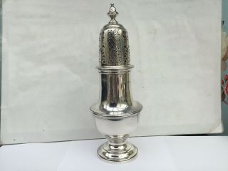 A Large Solid Silver Sugar Caster/shaker,  Hallmarked 1931 - 361gms.