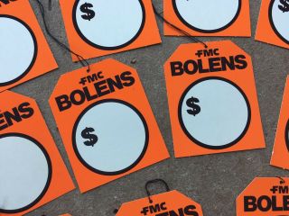 14 Bolens Tractor FMC Price Tags Sign Paper Store Vintage Mower 2