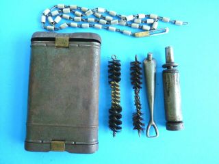 Wwii Ww2 German K98 Cleaning Kit Rifle Mauser,  Field,  Oiler,  Chain,  Gun,  War