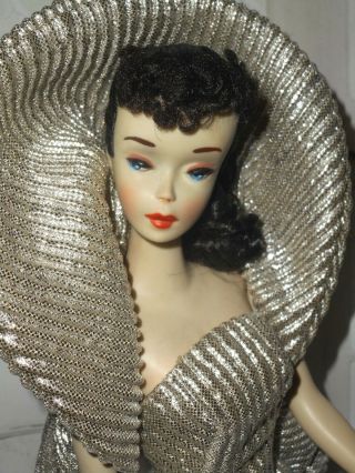 Vintage Barbie CLONE PREMIER PEARL PURSE HM SILVER SHEATH GOWN & GALA LONG CAPE 3