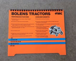 Bolens Tractor Fmc Brochure Display G Series Qt Qs H Vintage Mower