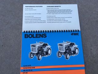 Bolens Tractor FMC Brochure Display G Series QT QS H Vintage Mower 3