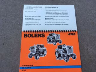 Bolens Tractor FMC Brochure Display G Series QT QS H Vintage Mower 4
