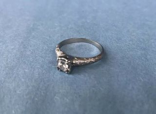 Vintage 50s Timeless Platinum Solitaire Diamond Engagement Ring