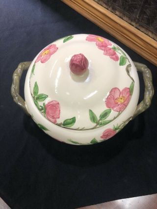 Vintage Franciscan DESERT ROSE (MADE IN USA) Covered Soup Tureen 2