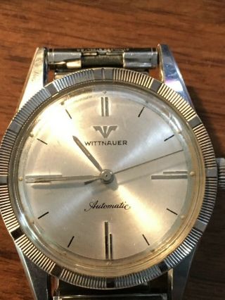 Vintage Longines Wittnauer Stainless Steel Automatic Mens Watch 11sn 17j 1940s