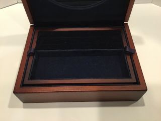 Carrs Of Sheffield Mahogany Jewelry Box With Sterling Silver Lid. 10