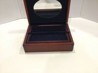 Carrs Of Sheffield Mahogany Jewelry Box With Sterling Silver Lid. 9