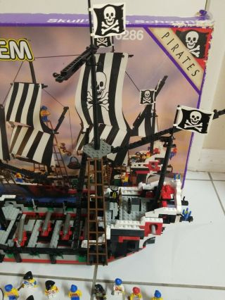 VINTAGE LEGO PIRATES SKULL ' S EYE SCHOONER 6286 100 COMPLETE W/ BOX & EX/ FIGURE 2